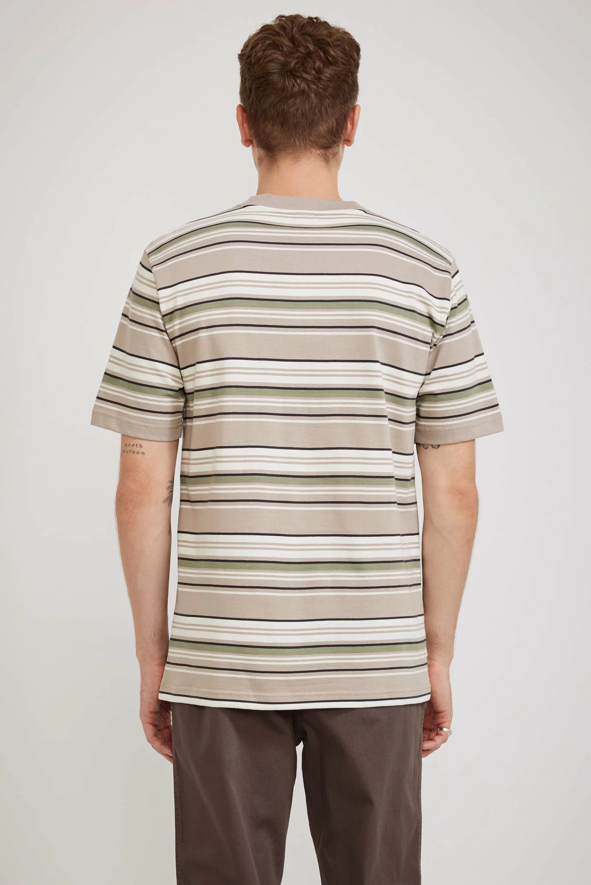 Johannes Weekend Stripe Light Khaki - Image 5