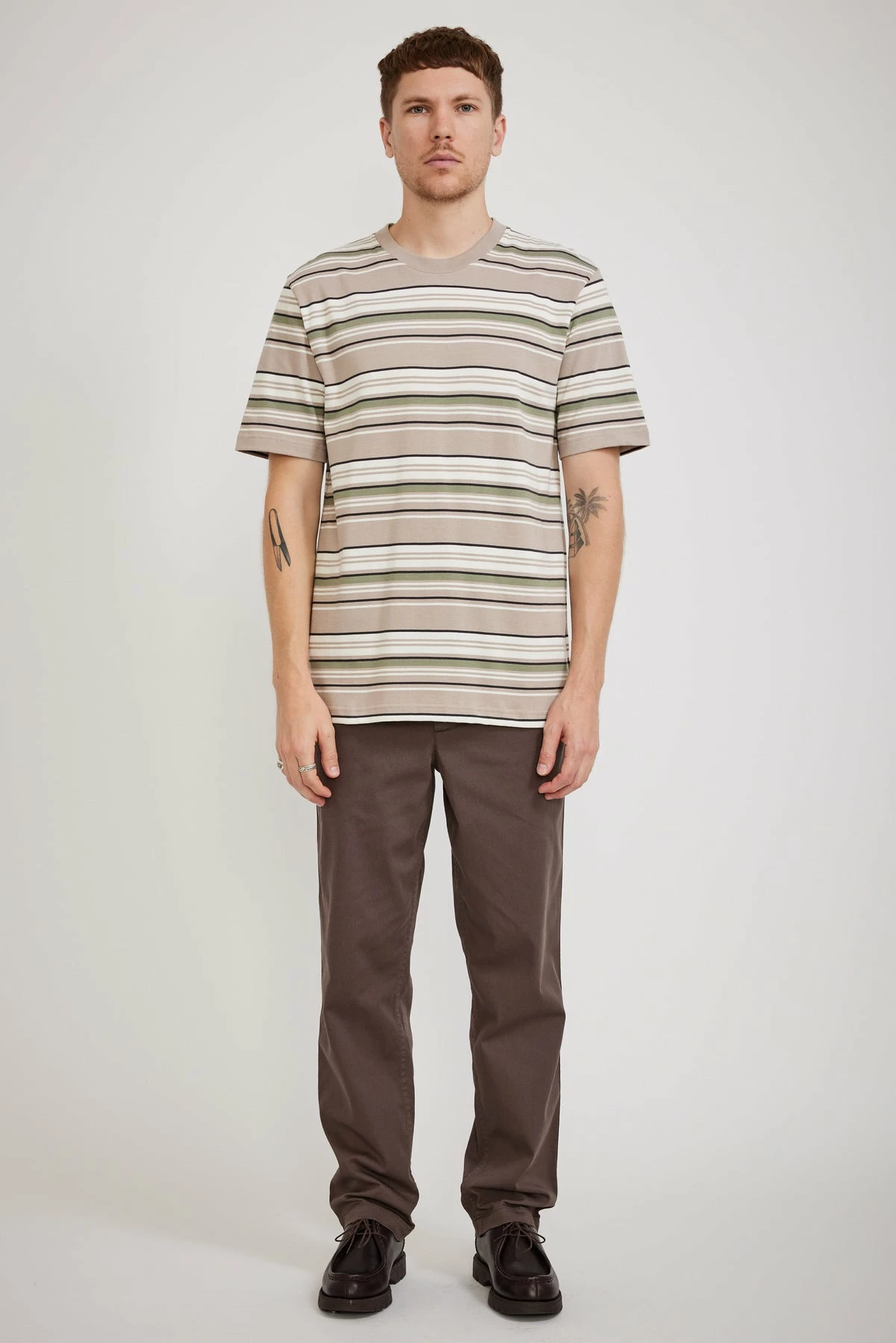 Johannes Weekend Stripe Light Khaki - Image 2