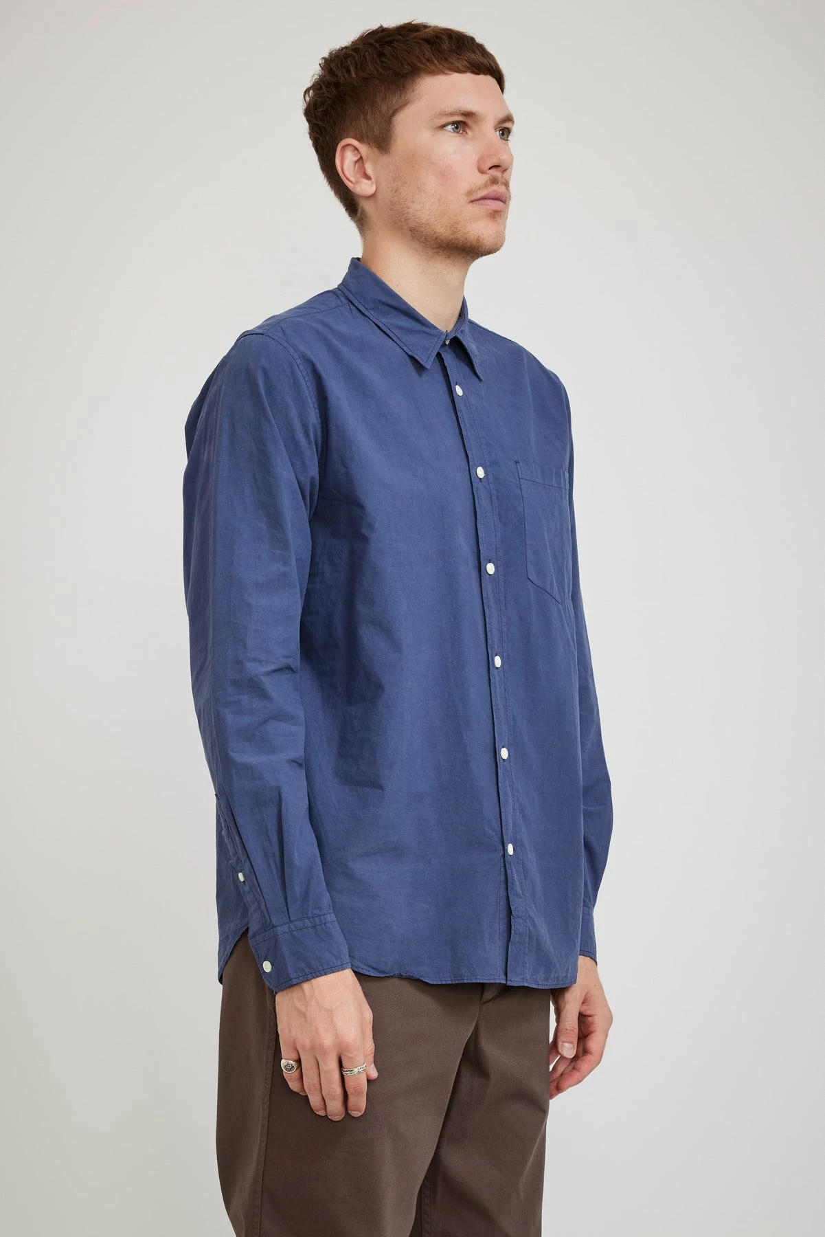 Osvald Tencel Shirt Calcite Blue - Image 3