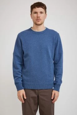 Sigfred Lambswool Pullover Calcite Blue