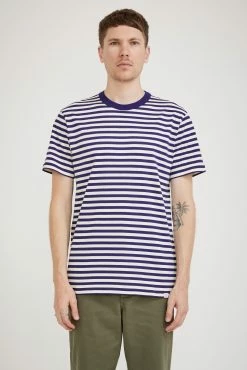 Niels Classic Stripe SS T-Shirt Dark Navy