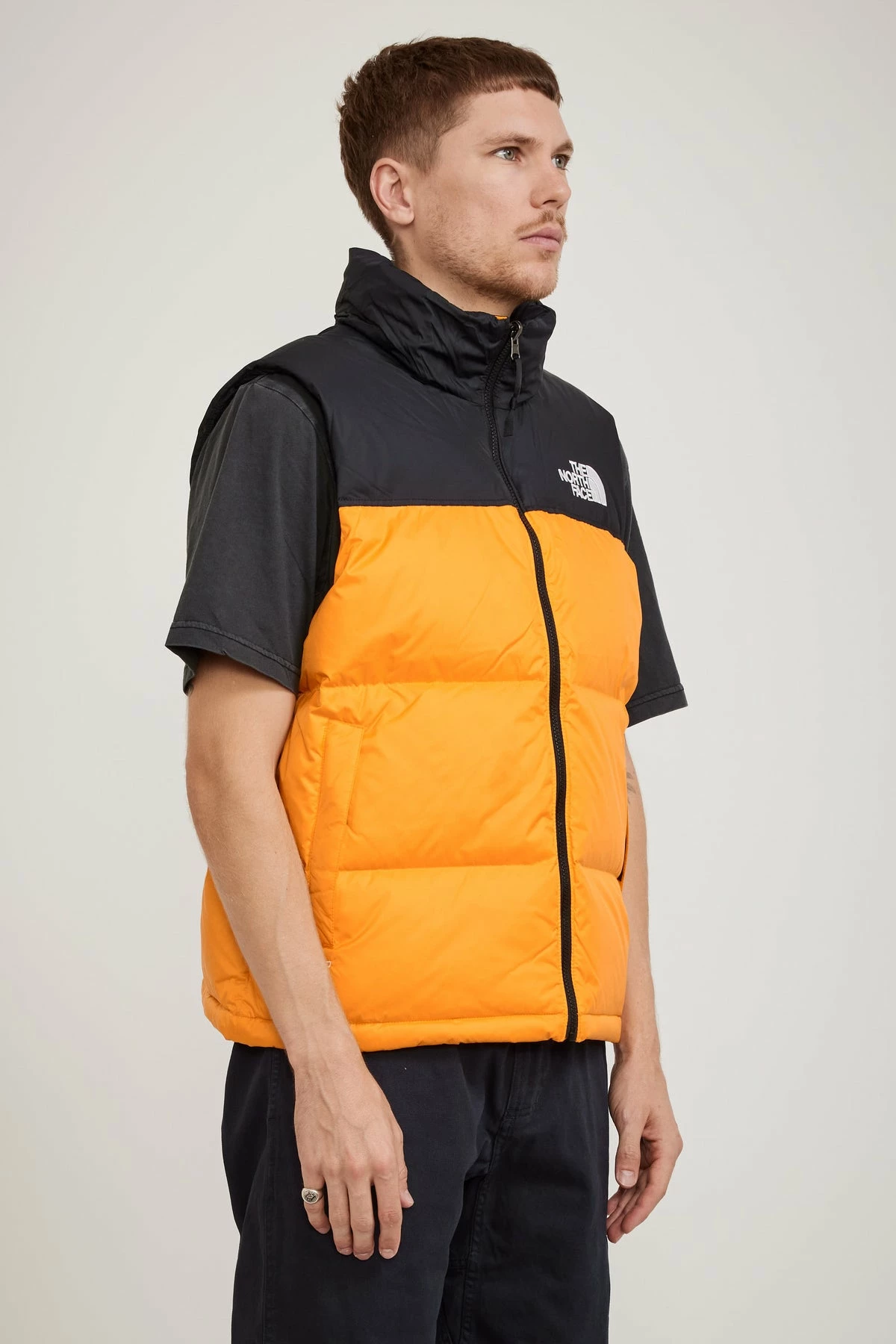 96 Retro Nuptse Vest Cone Orange - Image 3