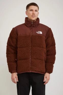 High Pile Nuptse Jacket Dark Oak