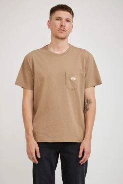 Leffe Pocket Tee Brown Melange