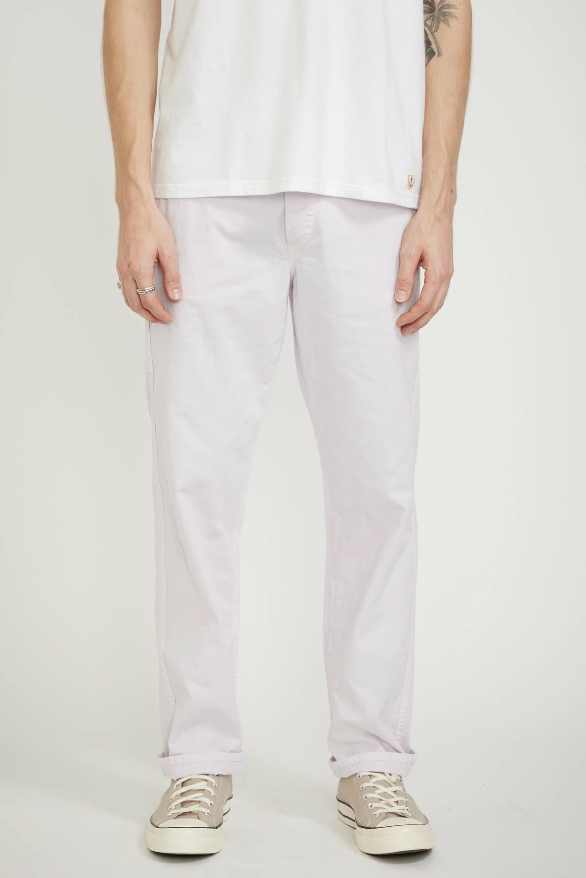 French Work Pants Moss Pink - Image 3
