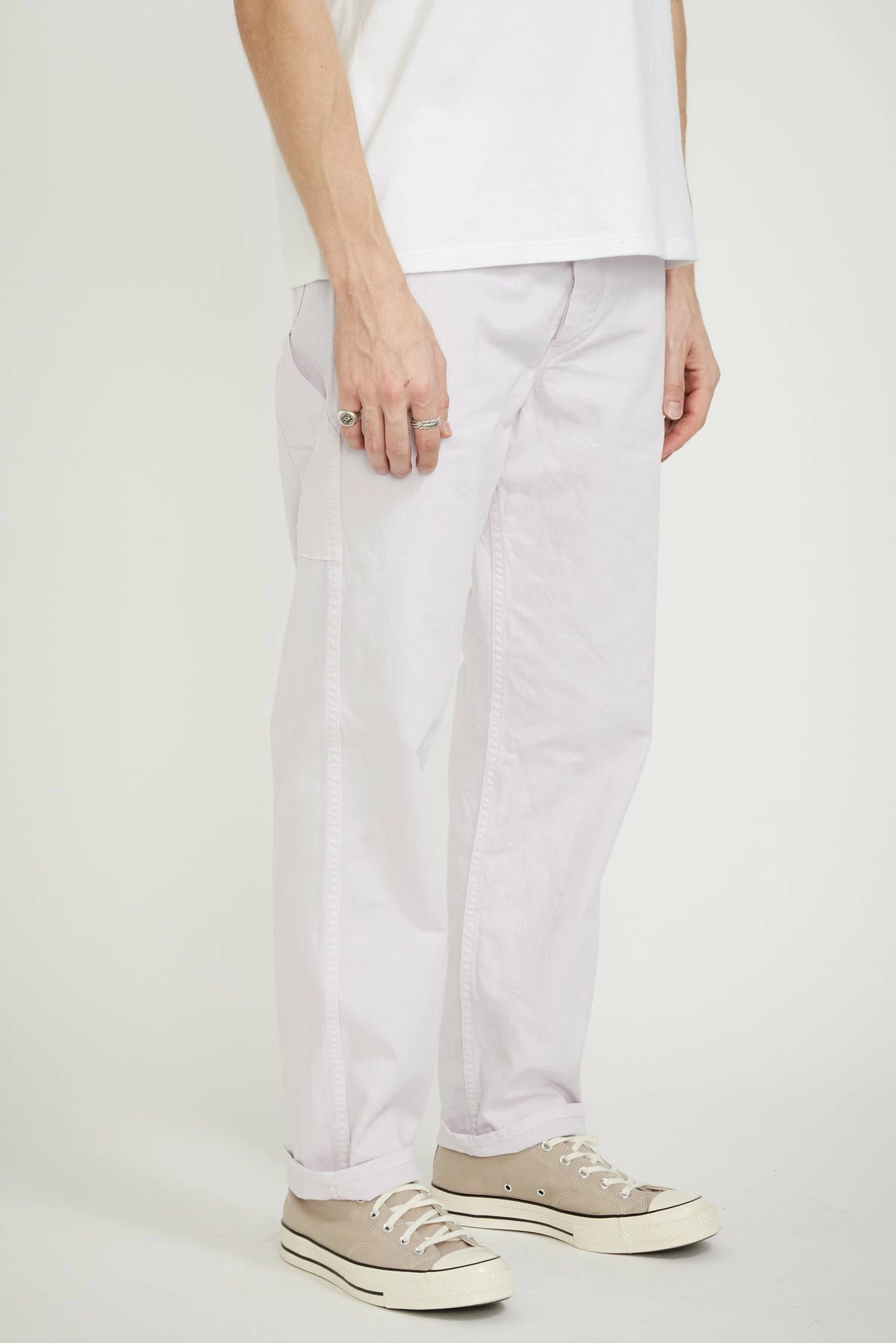 French Work Pants Moss Pink - Image 4