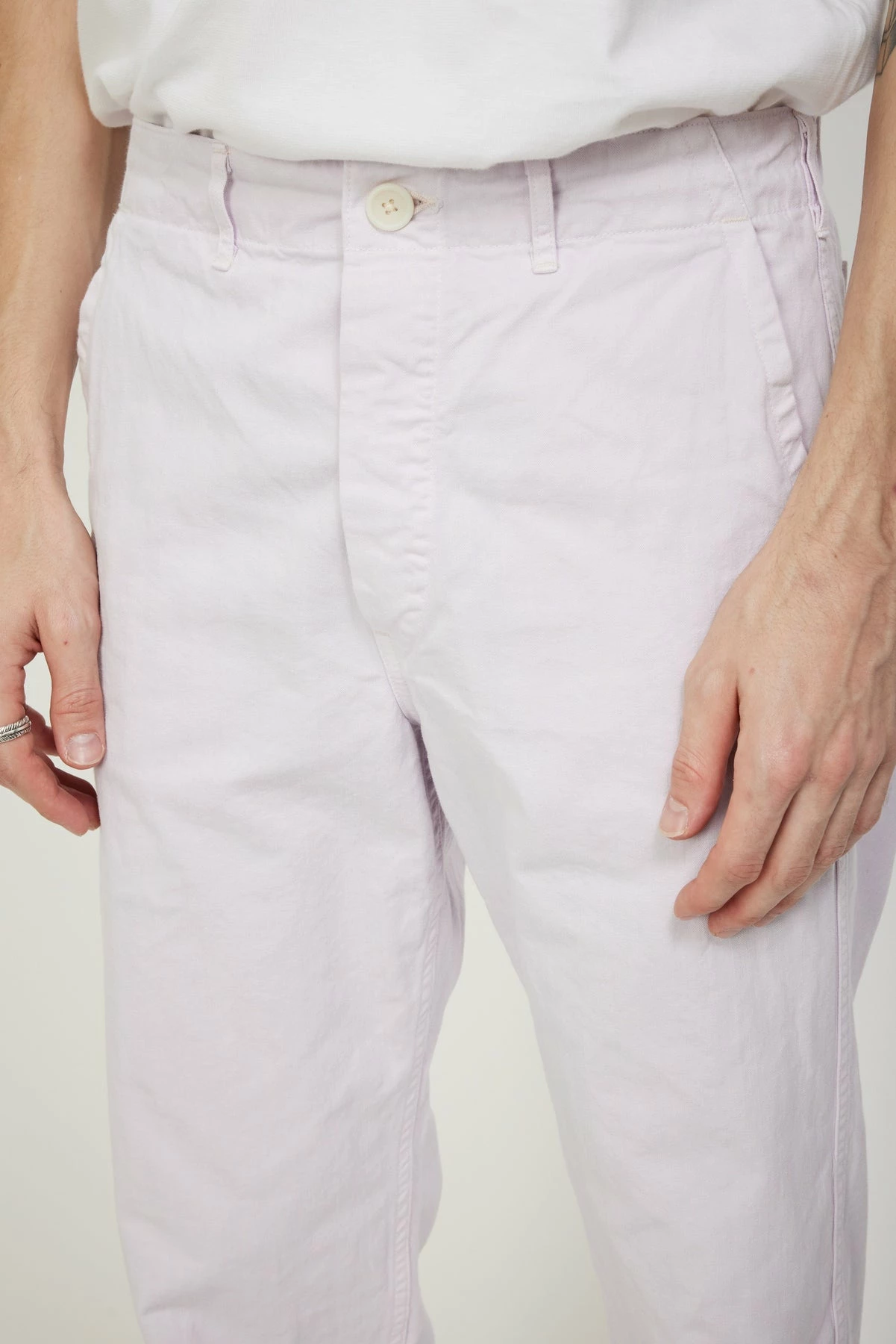 French Work Pants Moss Pink - Image 6