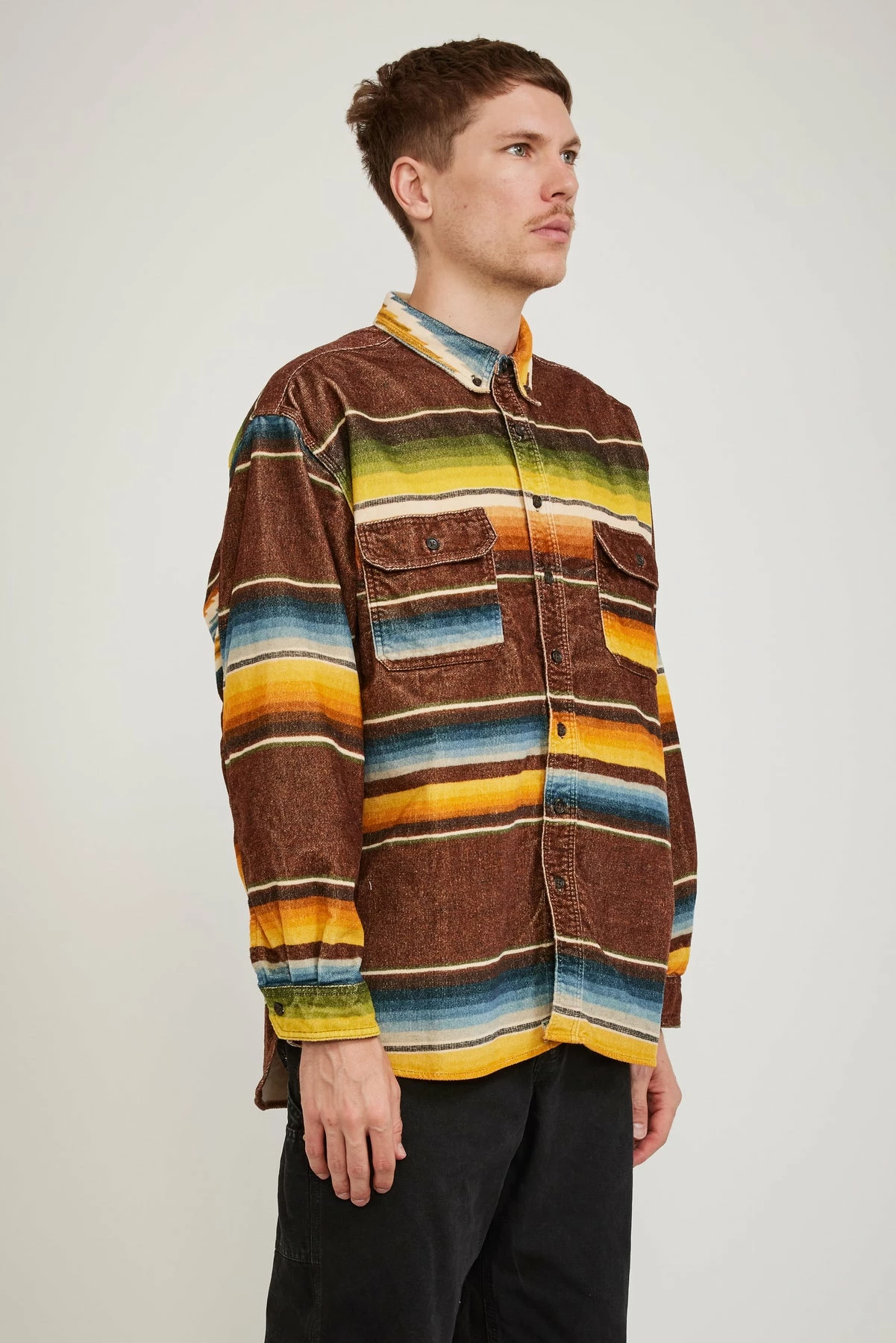 Loose Fit Rag Print Shirt - Image 3