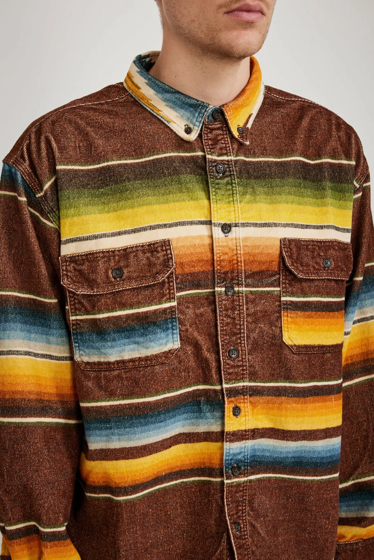 Loose Fit Rag Print Shirt - Image 5