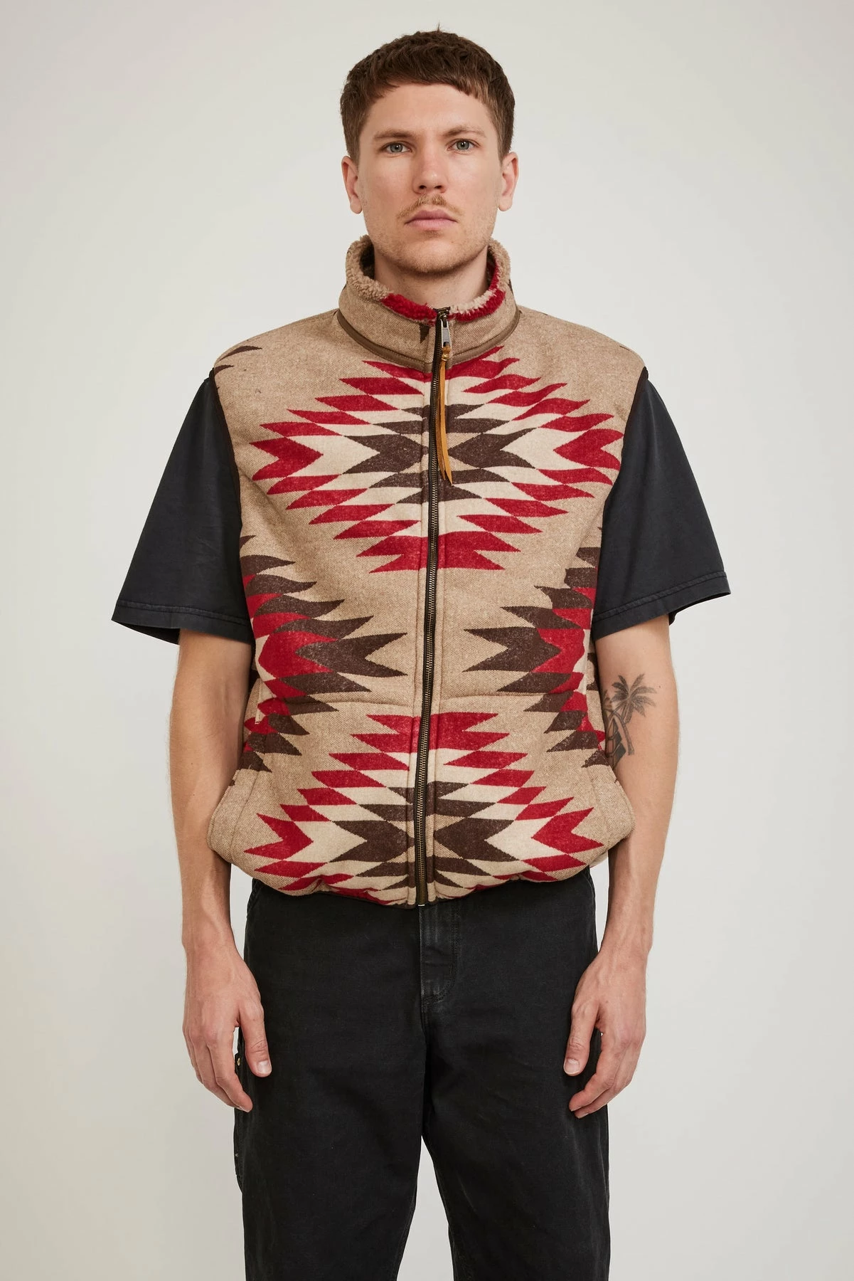 Navajo Boa Fleece Vest - Image 2