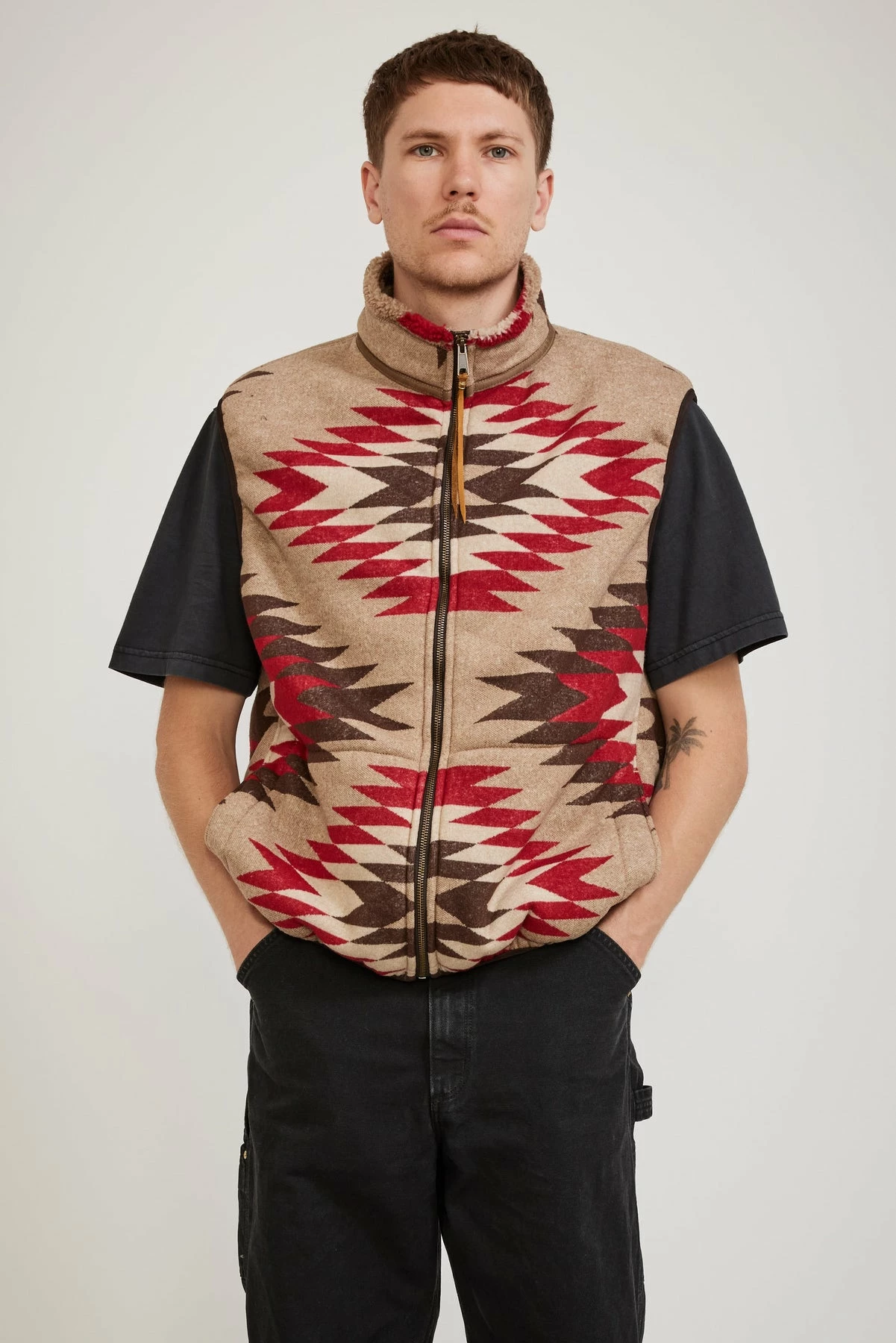 Navajo Boa Fleece Vest