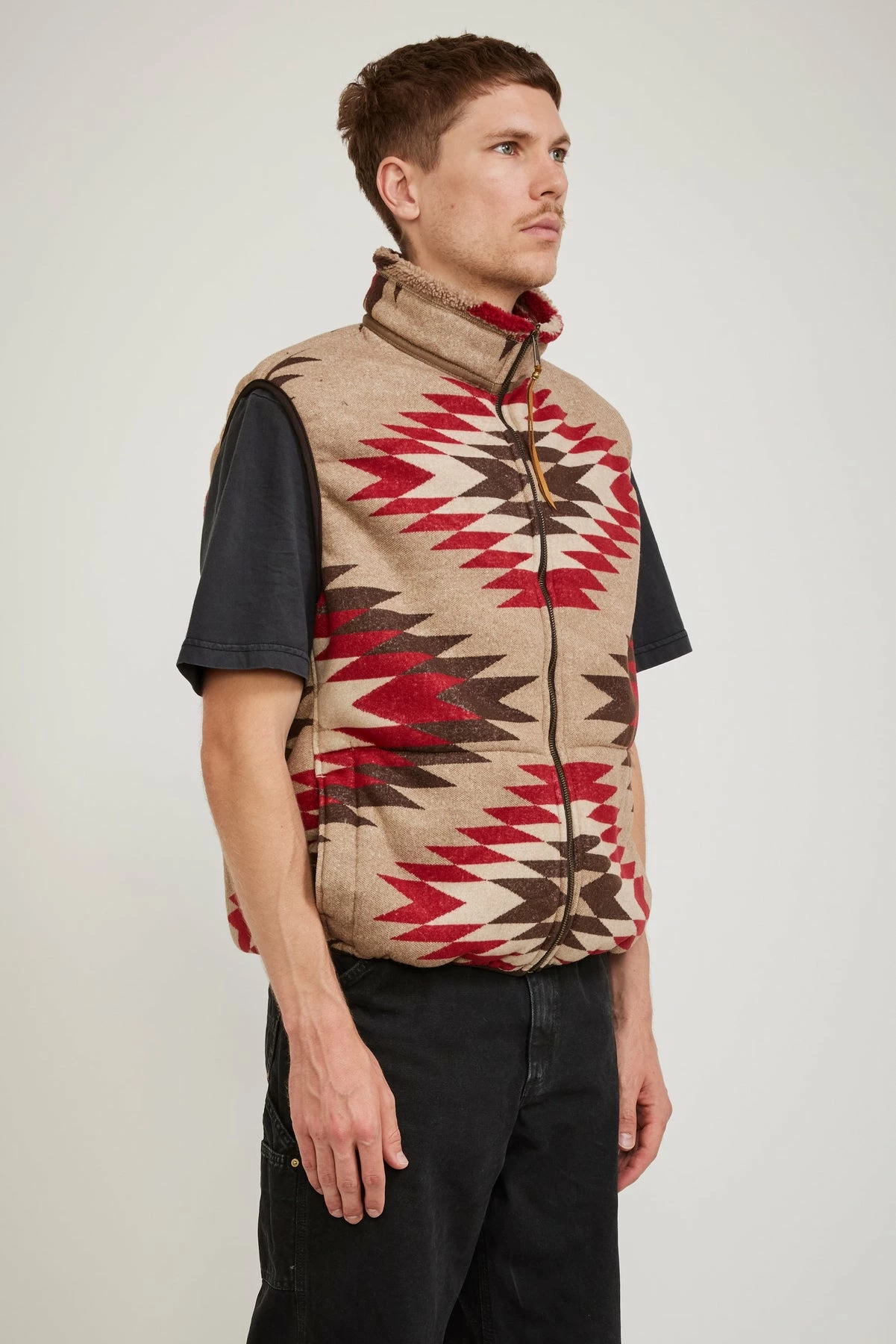 Navajo Boa Fleece Vest - Image 3