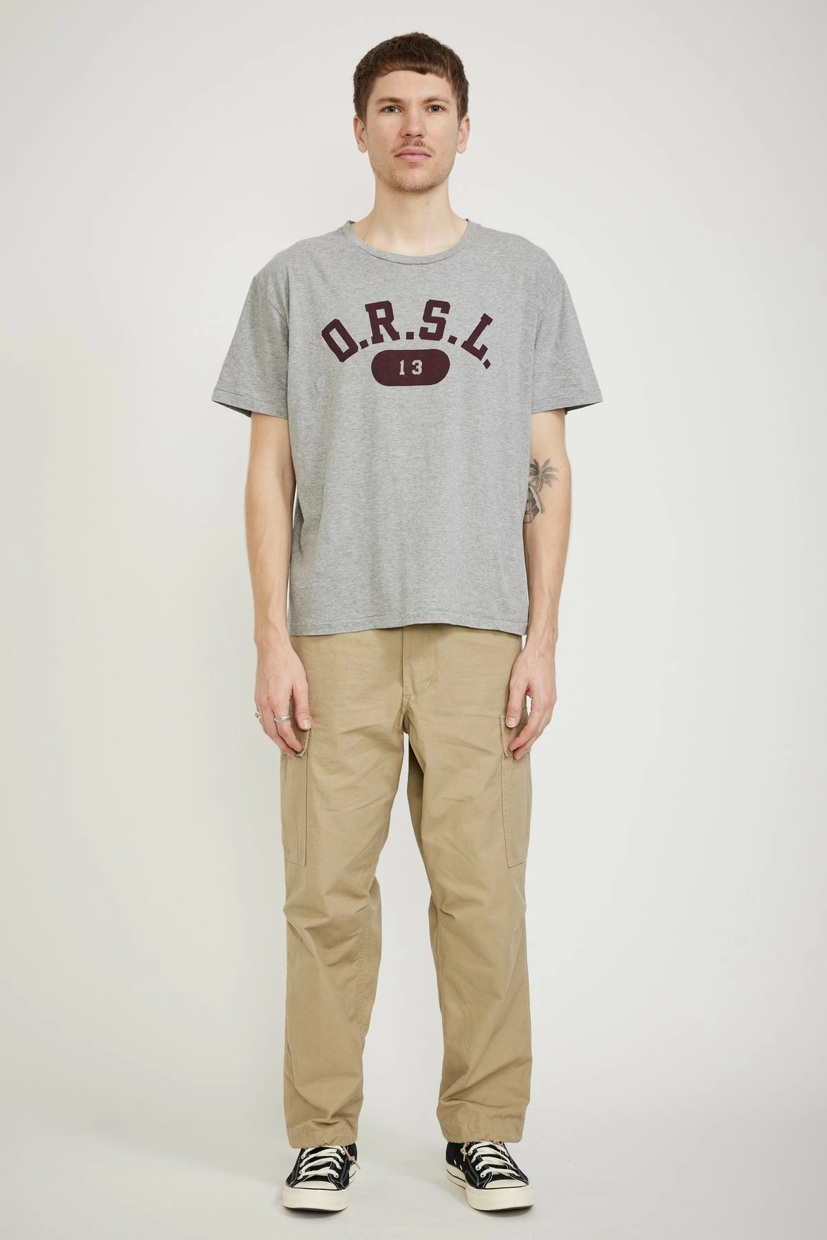 Vintage Fit 6 Pockets Cargo Pants Beige - Image 3