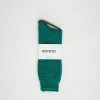 Cotton Waffle Crew Socks Sea Green