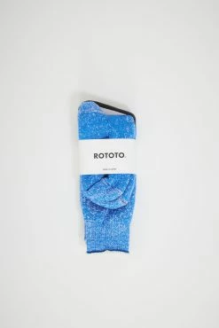 Double Face Crew Socks Blue