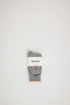 Double Face Crew Socks Blue/Brown