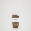Double Face Crew Socks Green/Brown