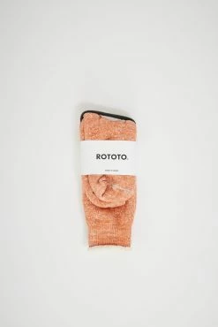 Double Face Crew Socks Orange
