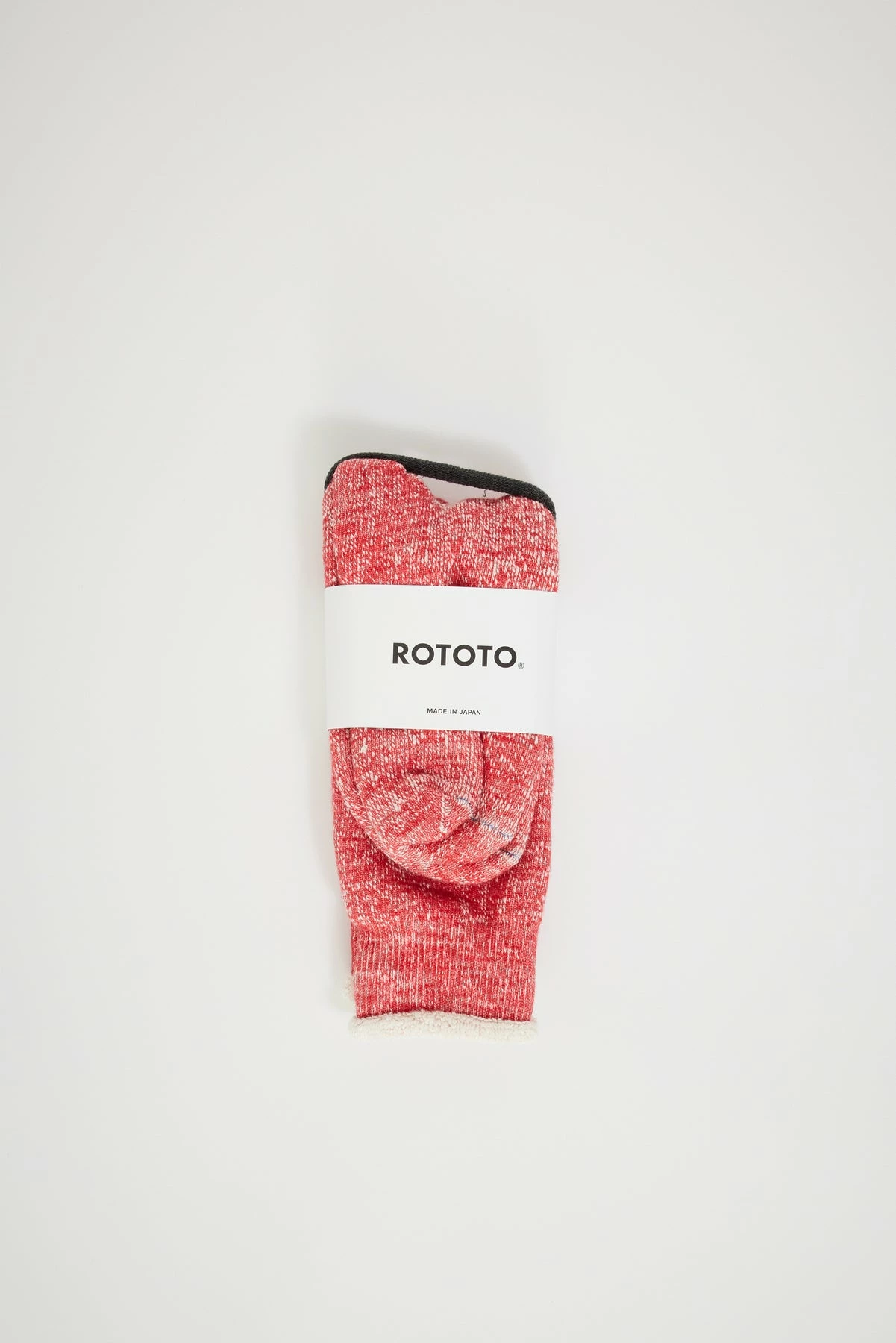 Double Face Crew Socks Red