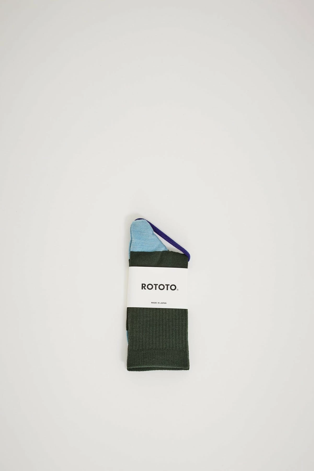Hybrid Crew Socks Dark Green/Light Blue