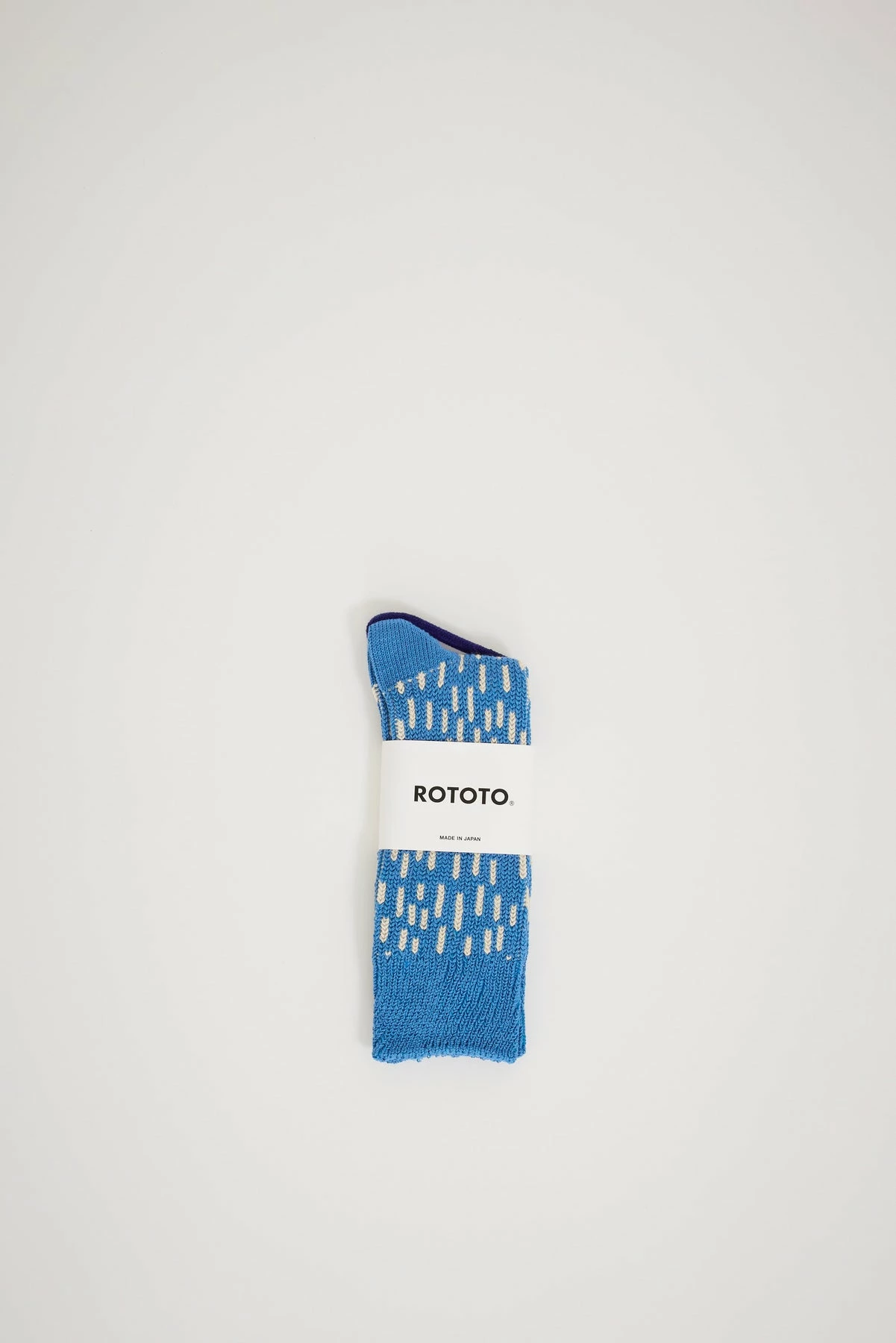 Rain Drop Crew Socks Blue/Ivory