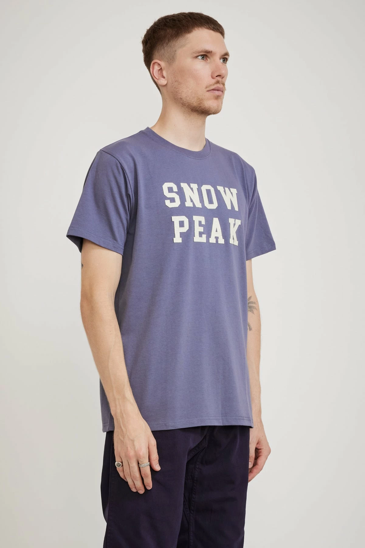 Felt Logo T-Shirt Slate Navy - Image 2