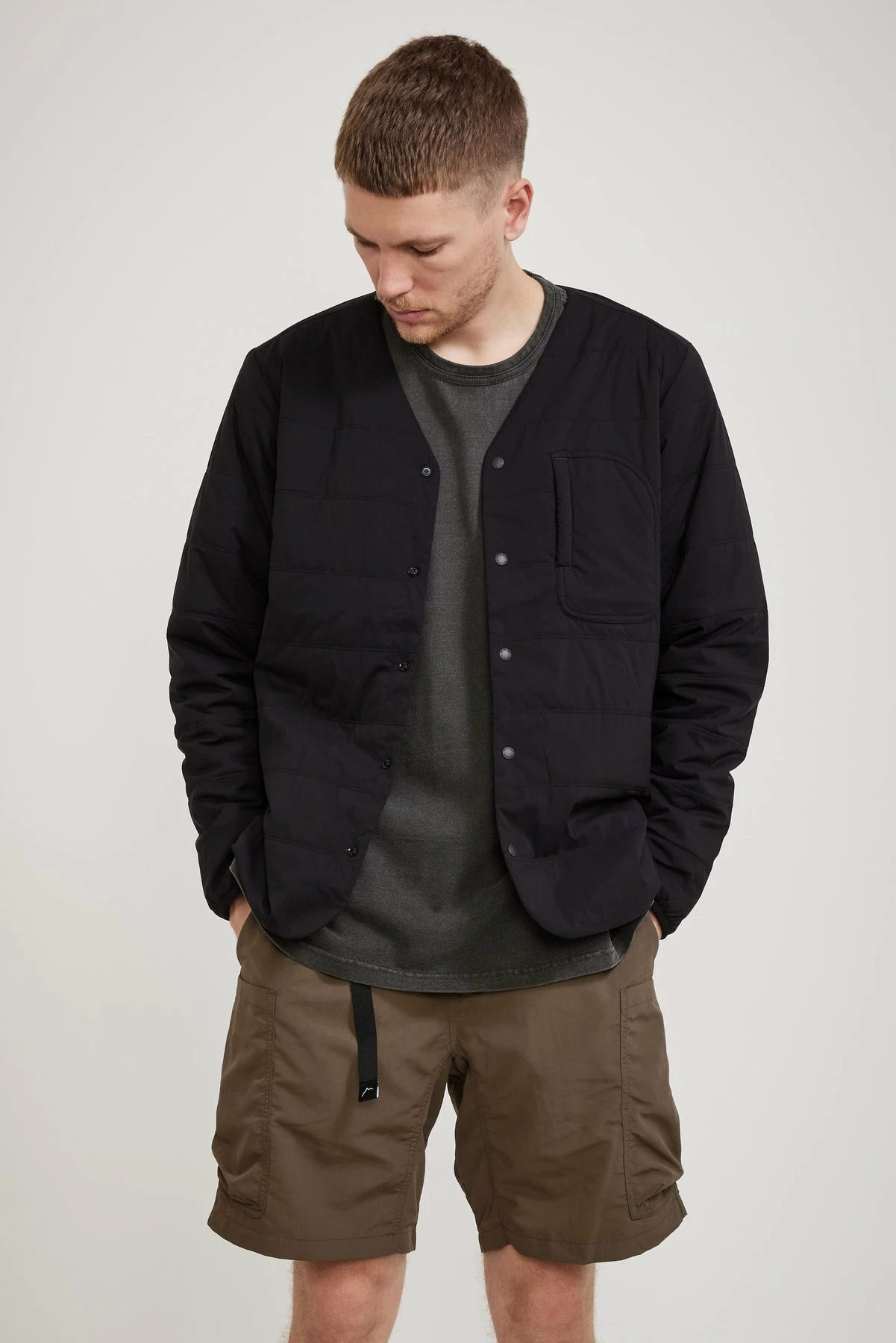 Flexible Insulated Cardigan Black