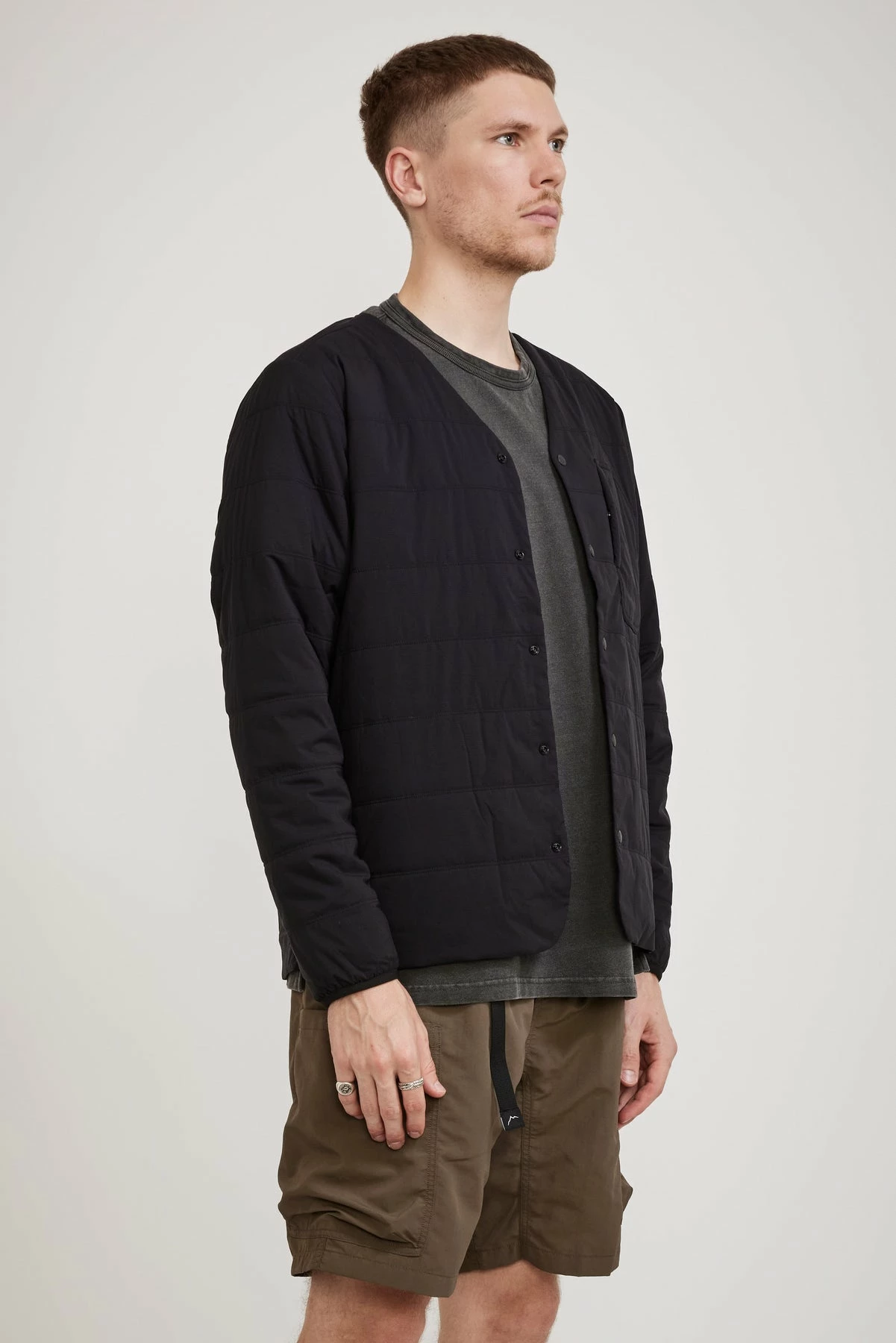 Flexible Insulated Cardigan Black - Image 3