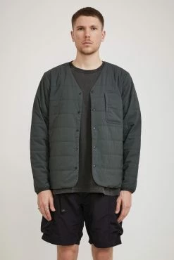 Flexible Insulated Cardigan Forest Green