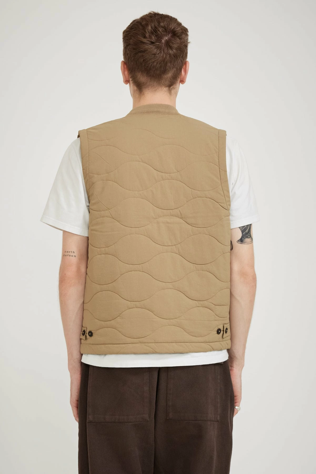 Carlton Gilet Recycled Nylon Sand - Image 4