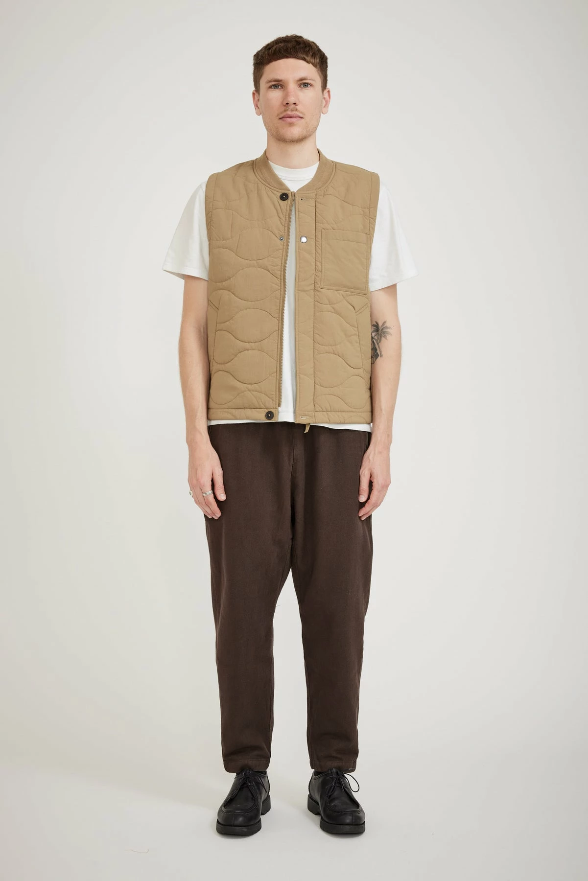 Carlton Gilet Recycled Nylon Sand - Image 2