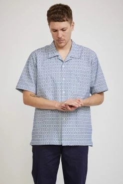 Camp Shirt Porto Cotton White/Blue