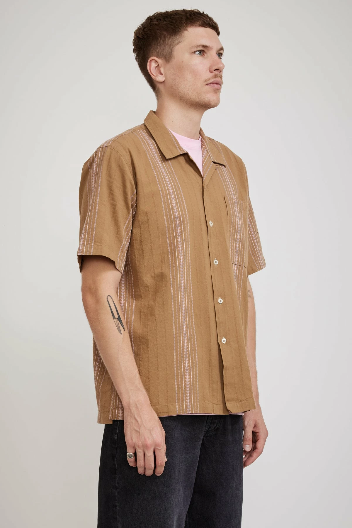 Camp Shirt Deck Cotton Sand - Image 3