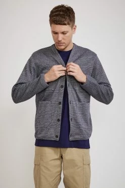 Cardigan Wales Check Fleece Blue