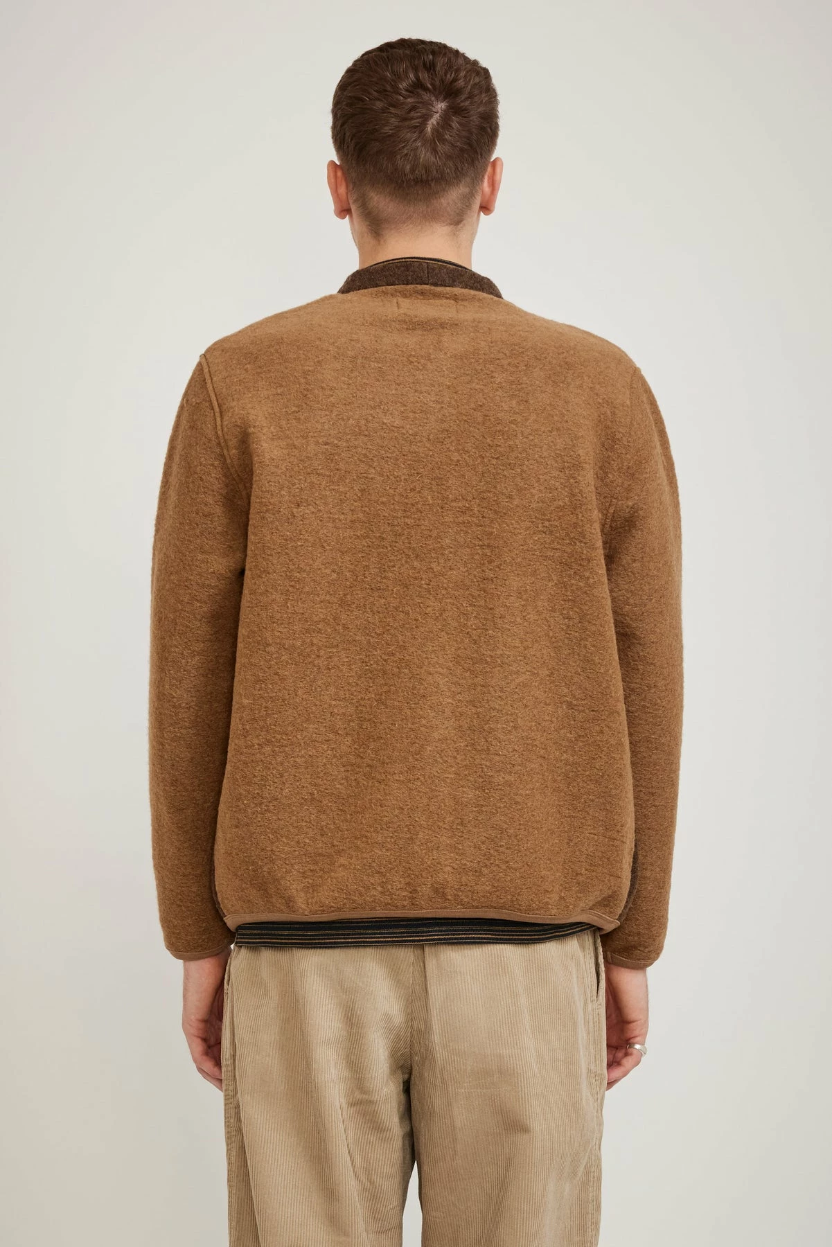 Cardigan Wool Fleece Brown/Taupe - Image 4