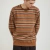 Classic Crew Sweatshirt Hikers Jacquard Brown