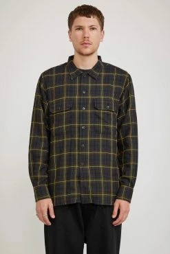 L/S Utility Shirt Herringbone Check Green