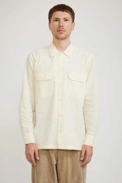 L/S Utility Shirt Slub Chambray Ecru