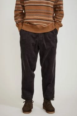 Pleated Track Pant Licorice Cord