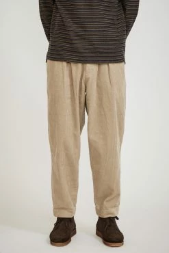 Pleated Track Pant Stone Cord