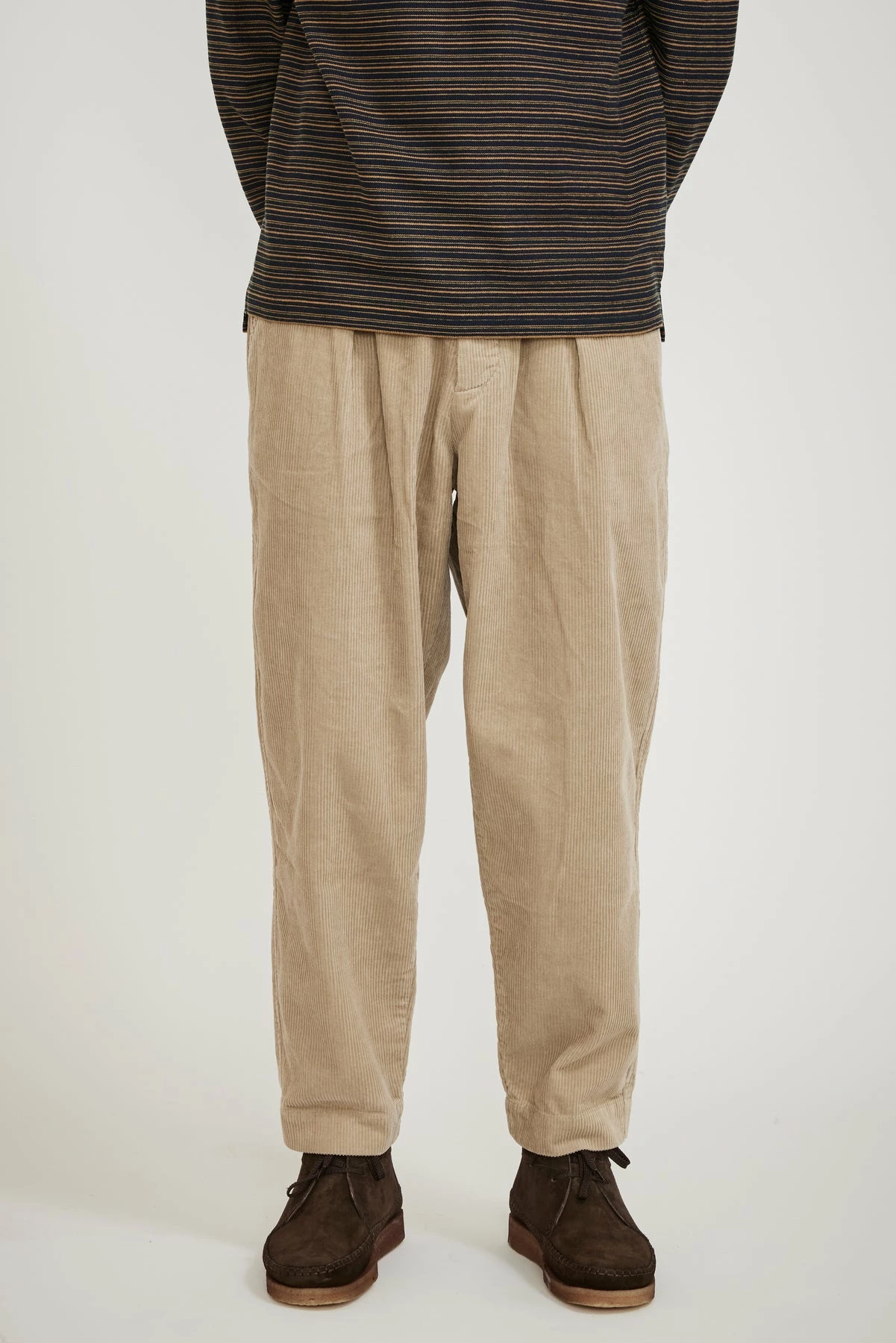 Pleated Track Pant Stone Cord