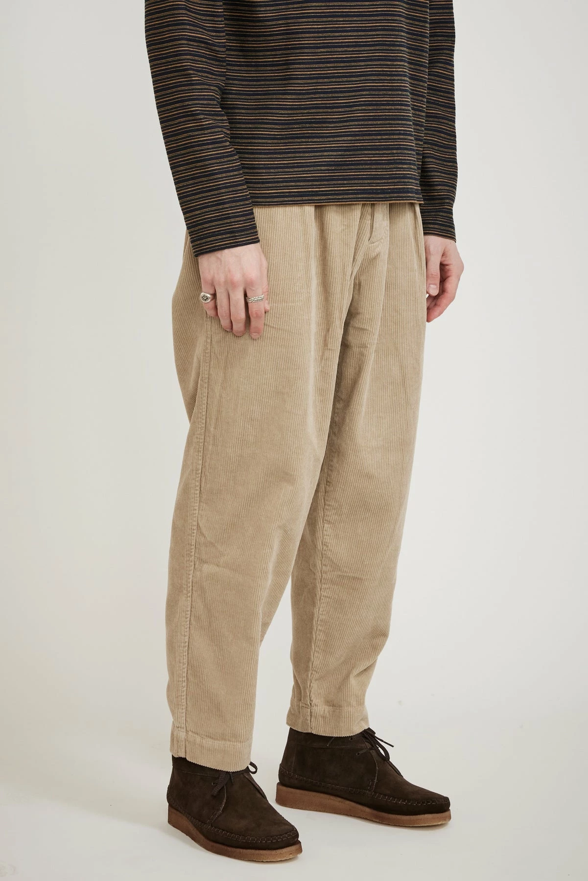 Pleated Track Pant Stone Cord - Image 3