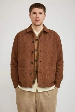 Travail Quilt Shirt Marl Twill Brown