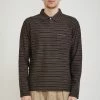 Vacation Polo Japanese Stripe Knit Olive