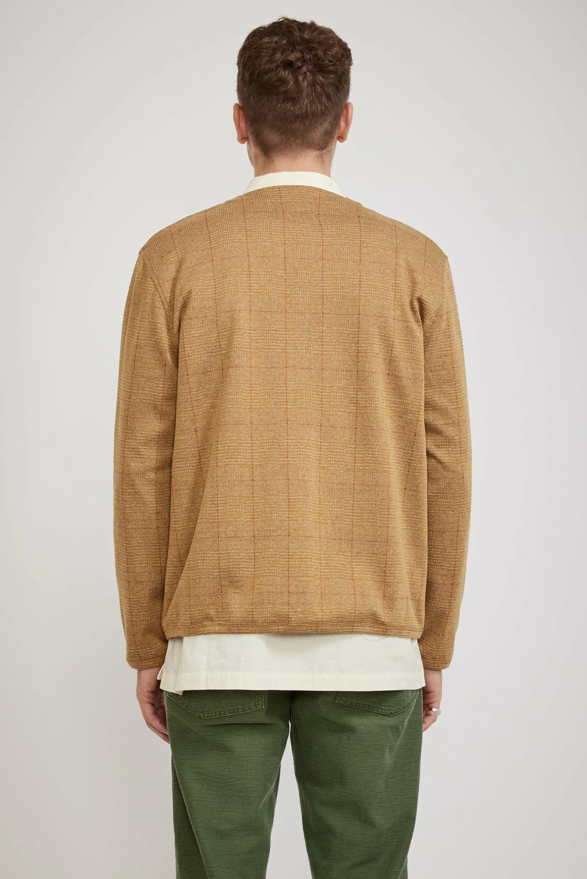 Cardigan Wales Check Fleece Rust - Image 5