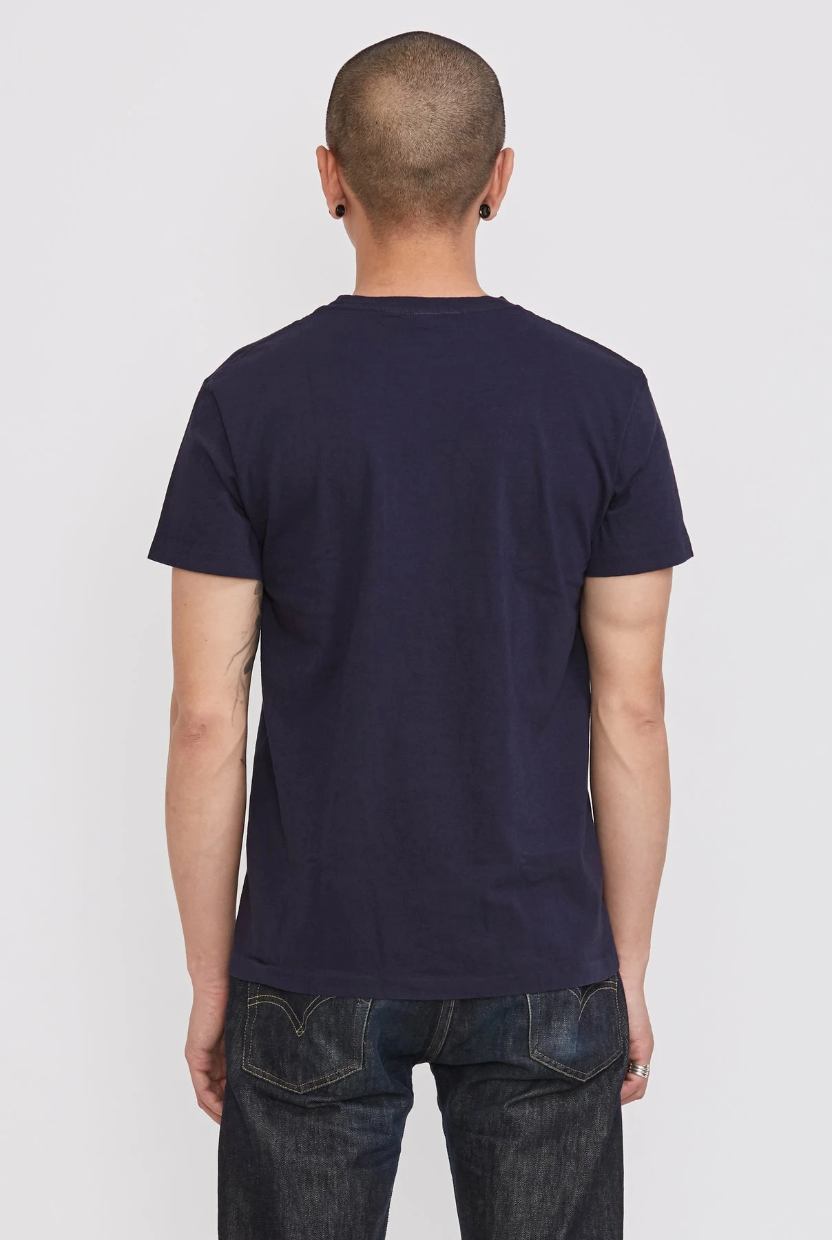 Crew Pocket T Shirt Navy - Image 2