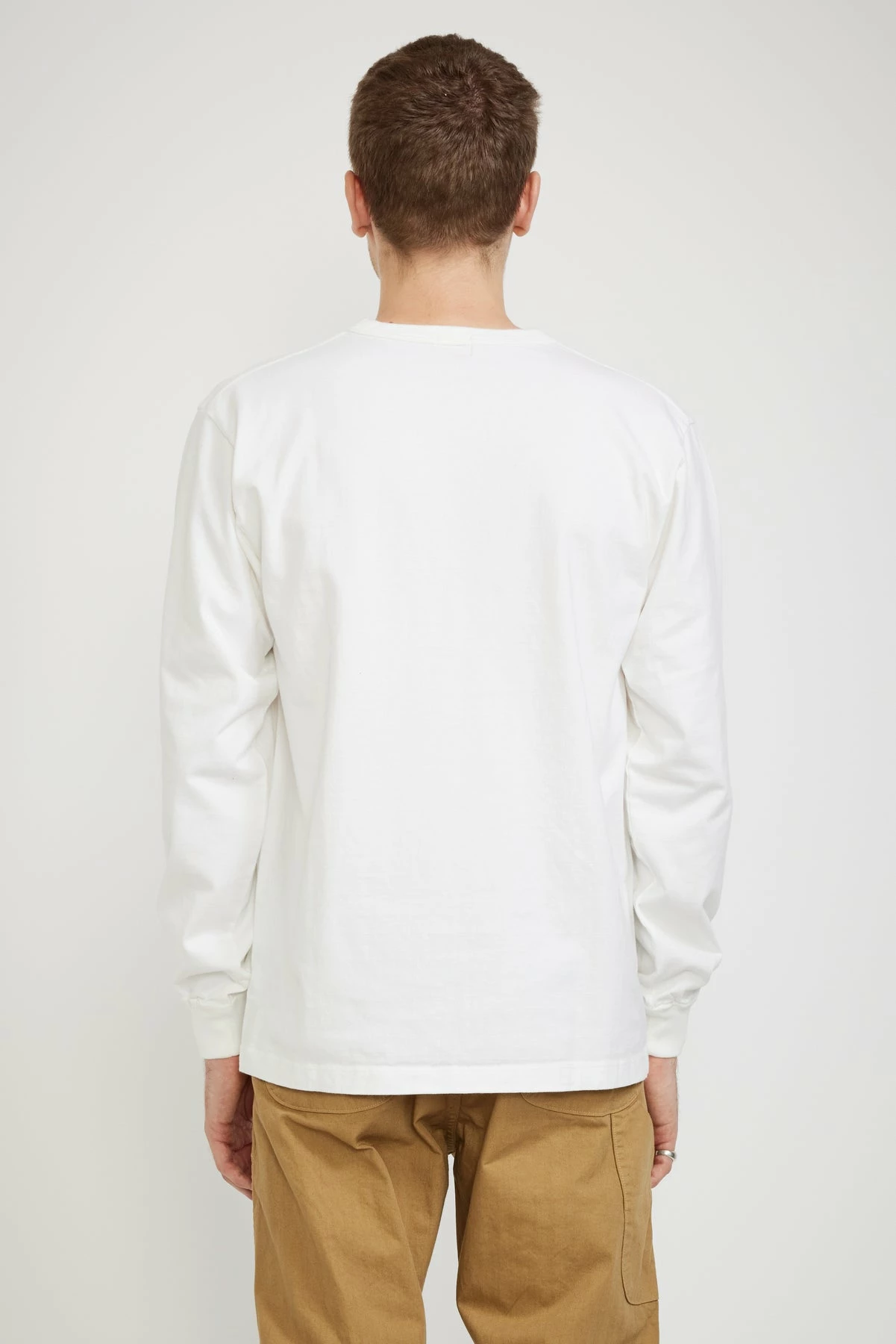 Whitesville L/S Pocket T Shirts Off White - Image 5