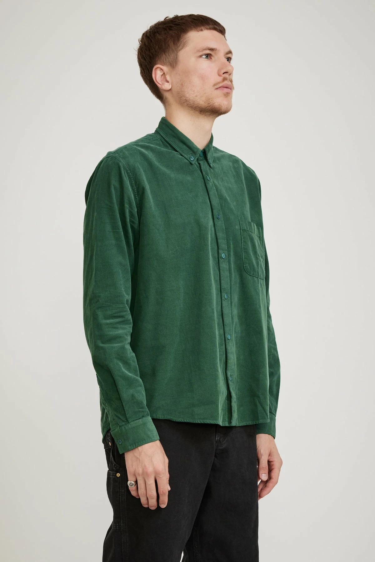 Dean Cord Shirt Green - Image 3